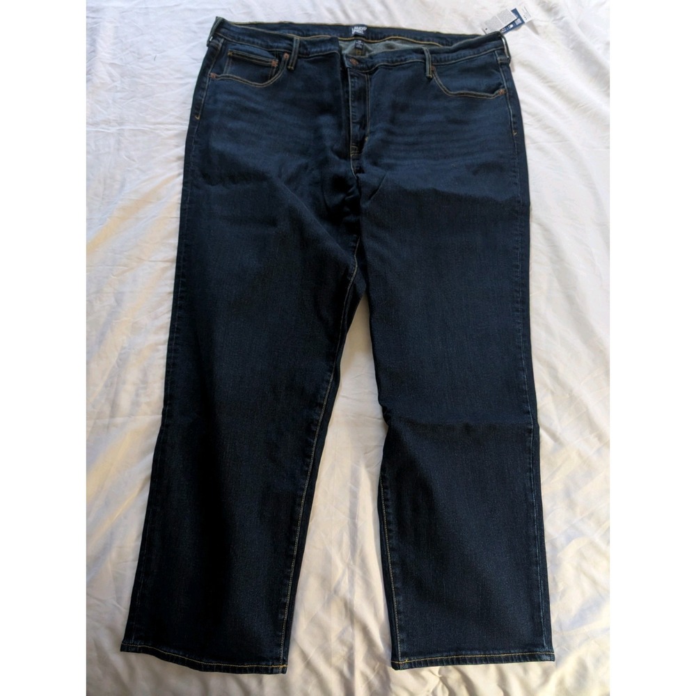 NWT Lands End Mens Size 48x32 Recover Traditional‎ Fit Dark Blue Jeans